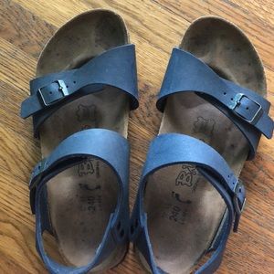 Navy Birkenstock sandals